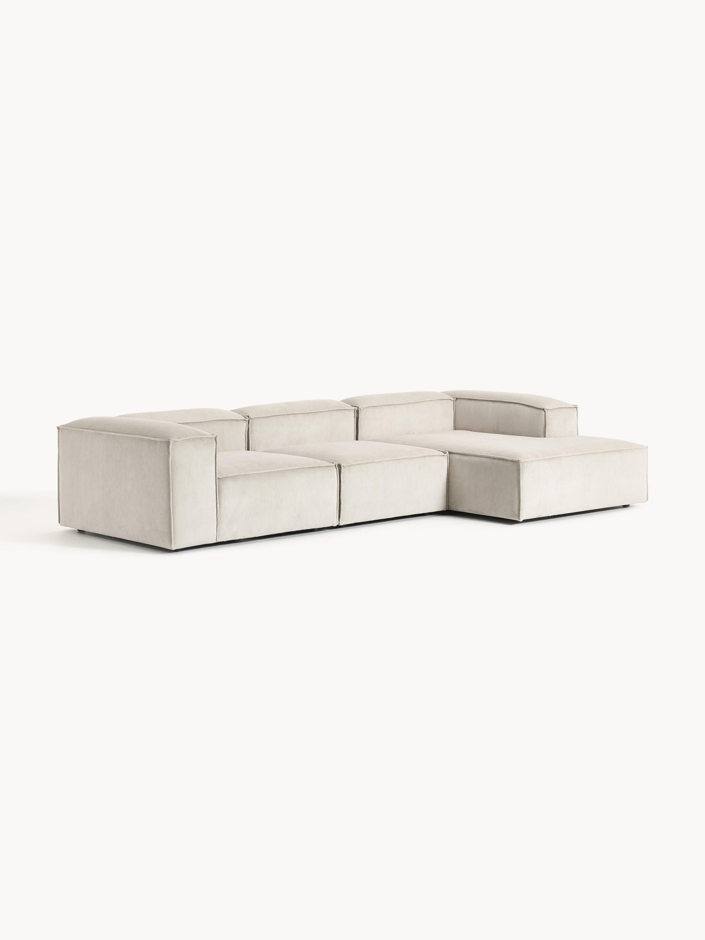 Simpales Lennon Corduroy Modular Corner Sofa, 4-Seater