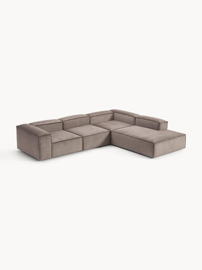 Simpales Lennon Corduroy XL Modular Corner Sofa, 4-Seater