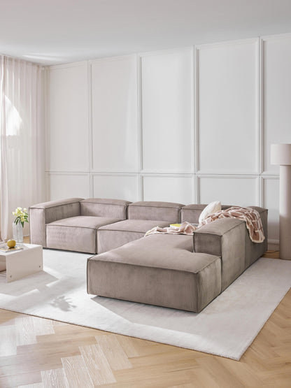 Simpales Lennon Corduroy XL Modular Corner Sofa, 4-Seater