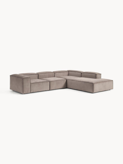 Simpales Lennon Corduroy XL Modular Corner Sofa, 4-Seater