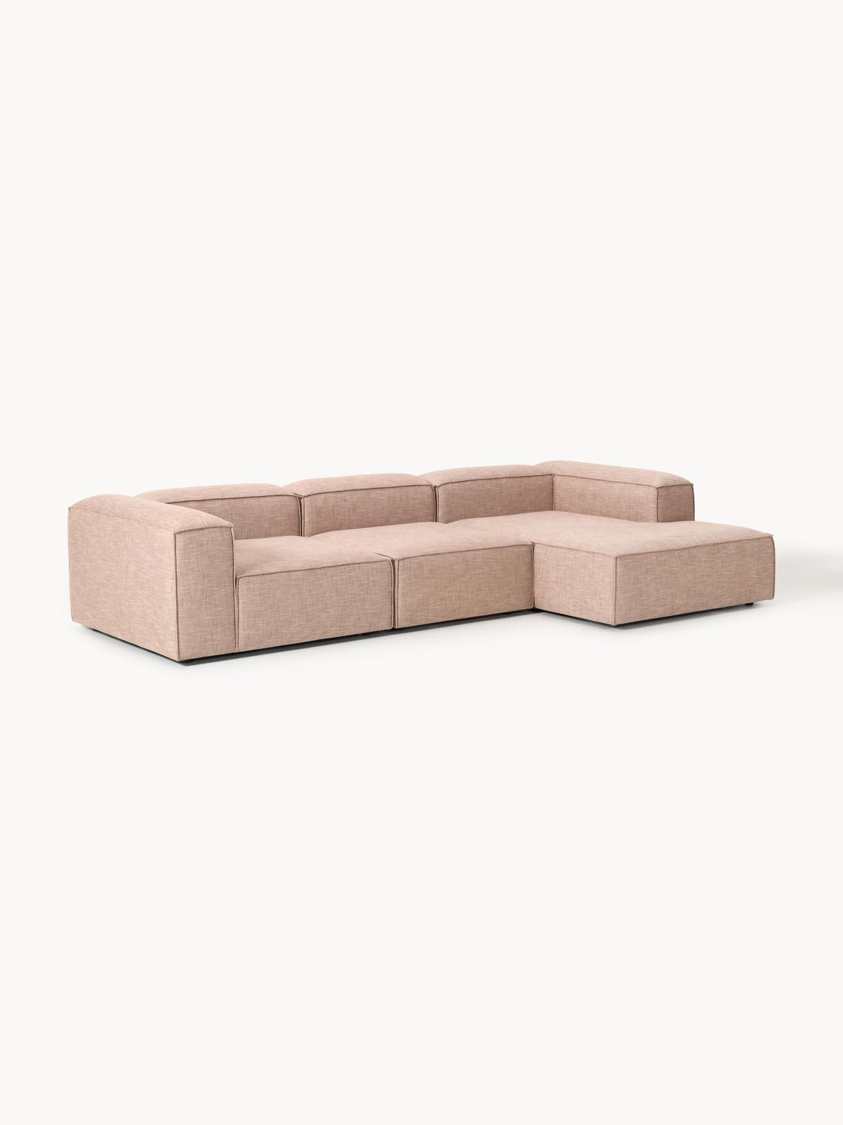 Simpales Lennon Corner Sofa (4-Seater), Modular, Linen Blend