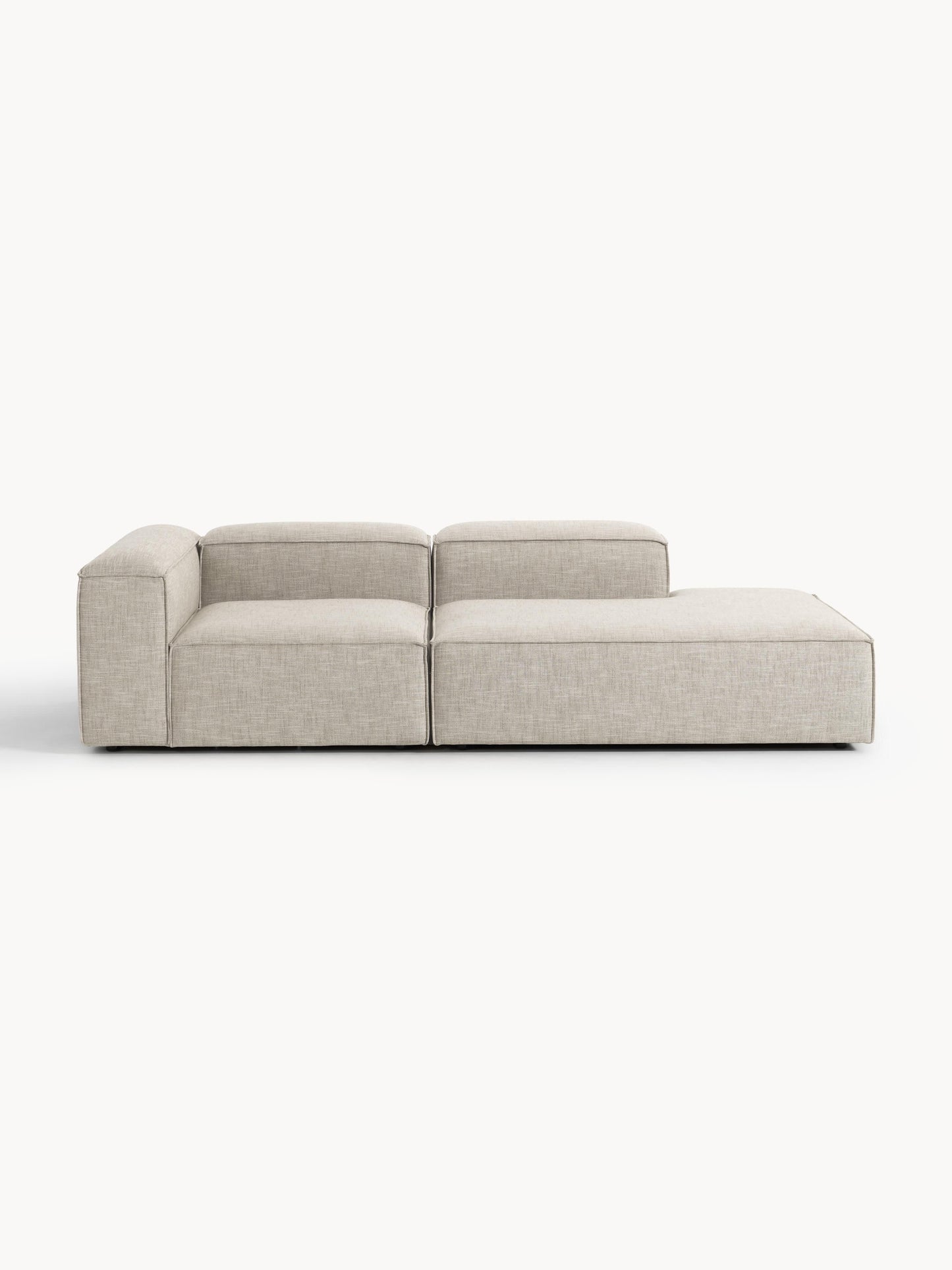 Simpales Lennon Linen Blend Ottoman, Modular