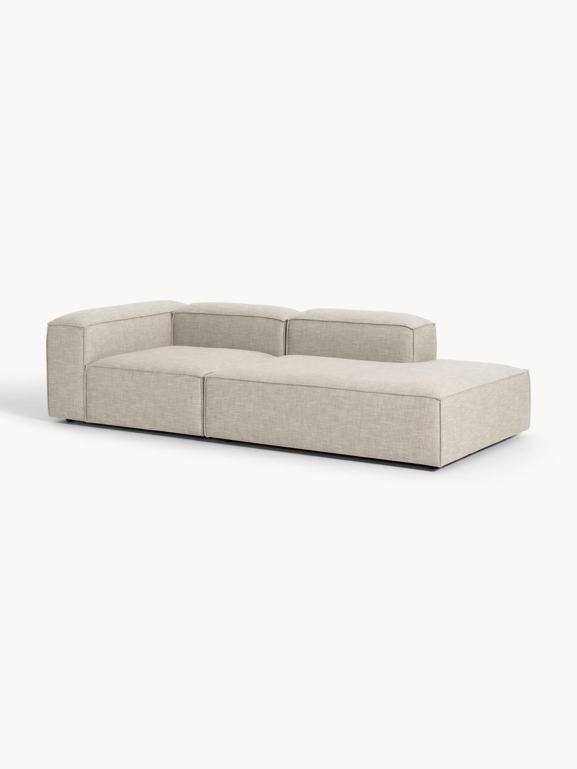 Simpales Lennon Linen Blend Ottoman, Modular