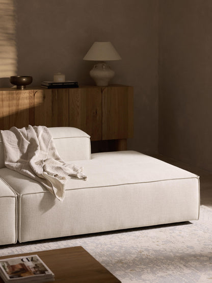 Simpales Lennon Linen Blend Ottoman Module