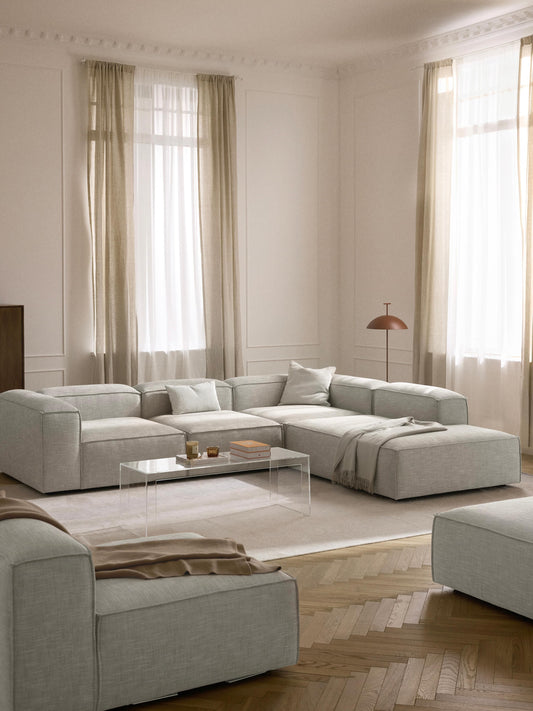 Simpales Lennon Modular XL Corner Sofa in Linen Blend (4-Seater)