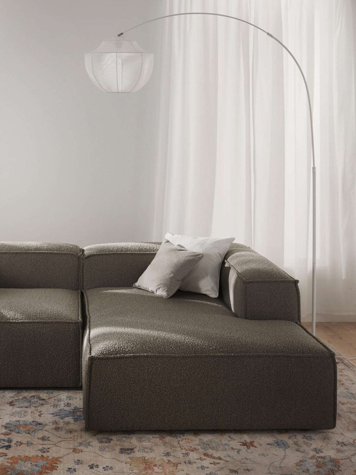 Simpales Lennon Ottoman Corner Module, Bouclé