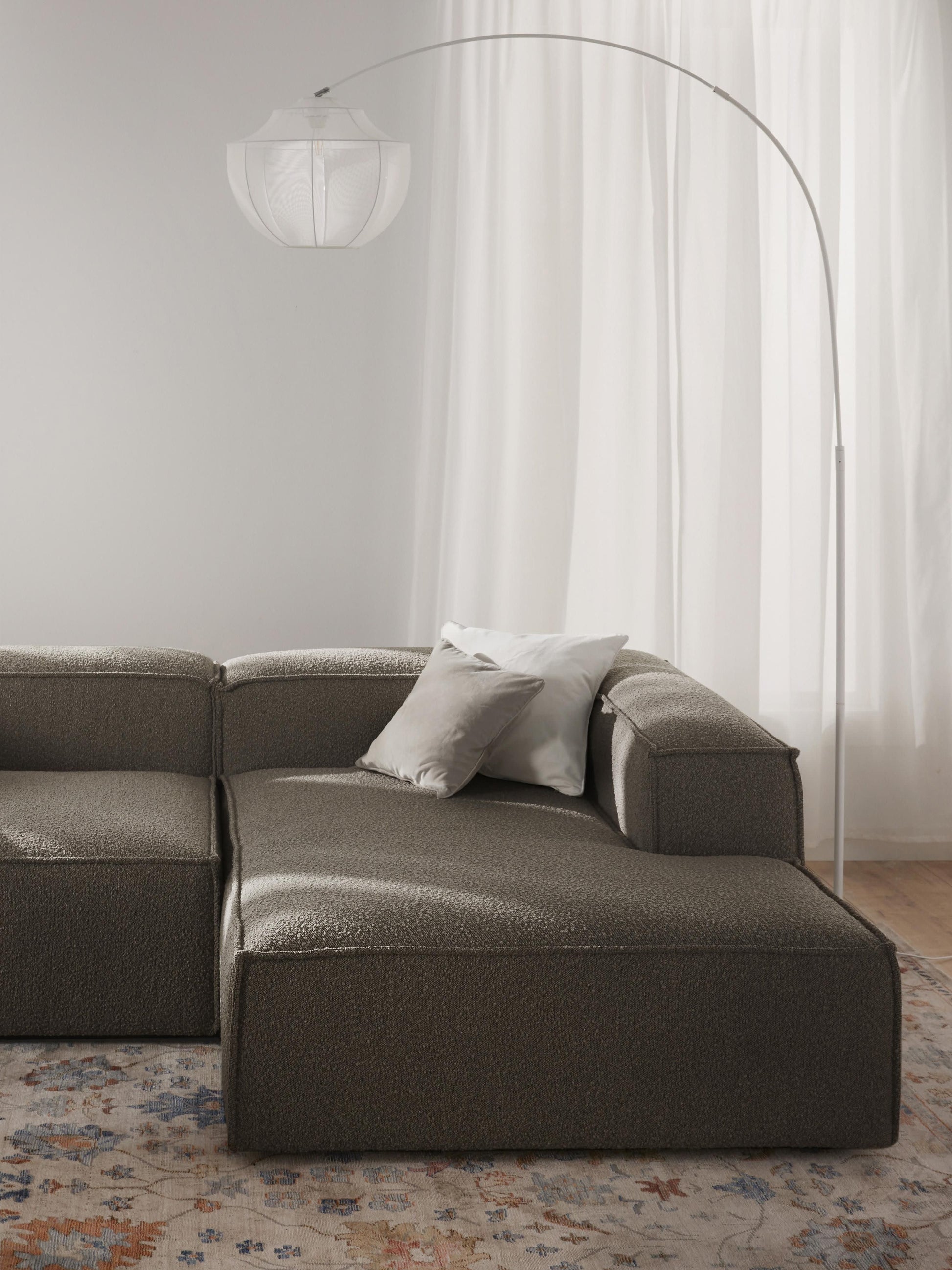 Simpales Lennon Ottoman Corner Module, Bouclé