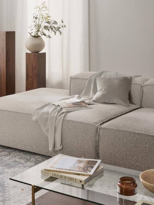 Simpales Lennon Ottoman Module, Bouclé