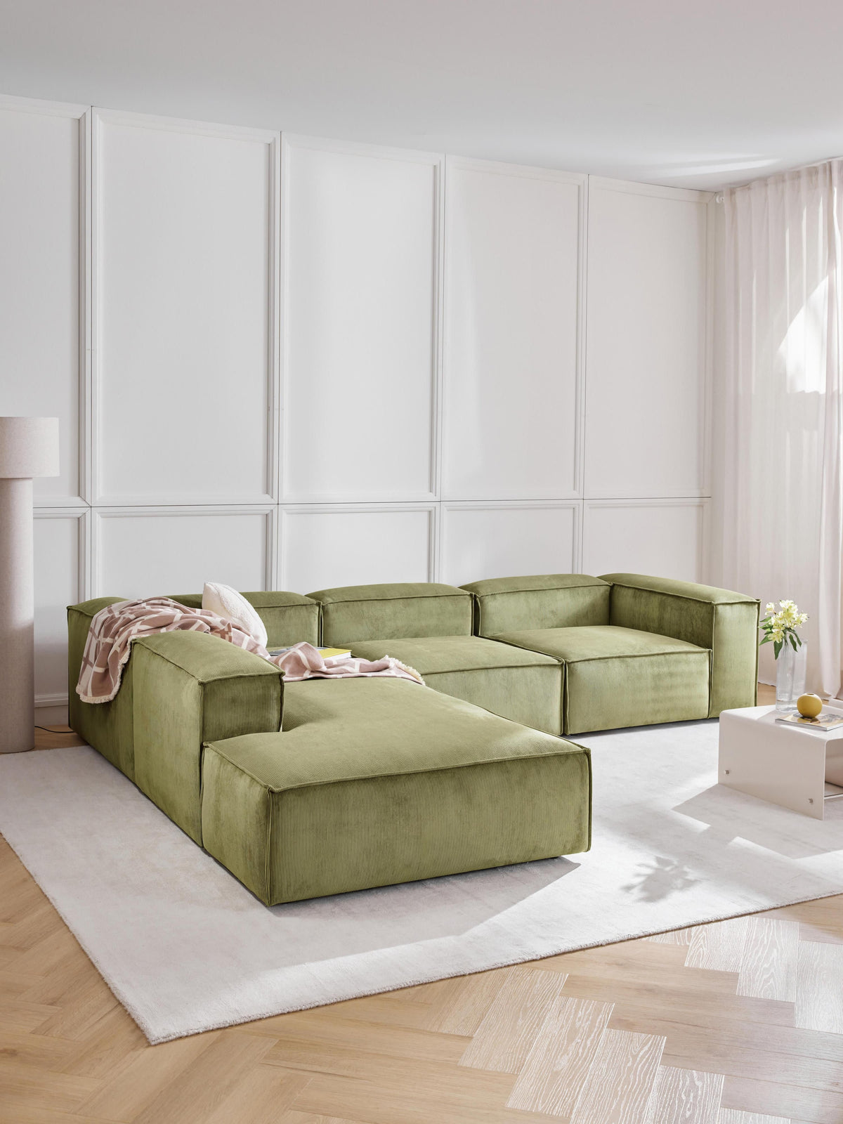 Simpales Lennon Ottoman Module, Corduroy