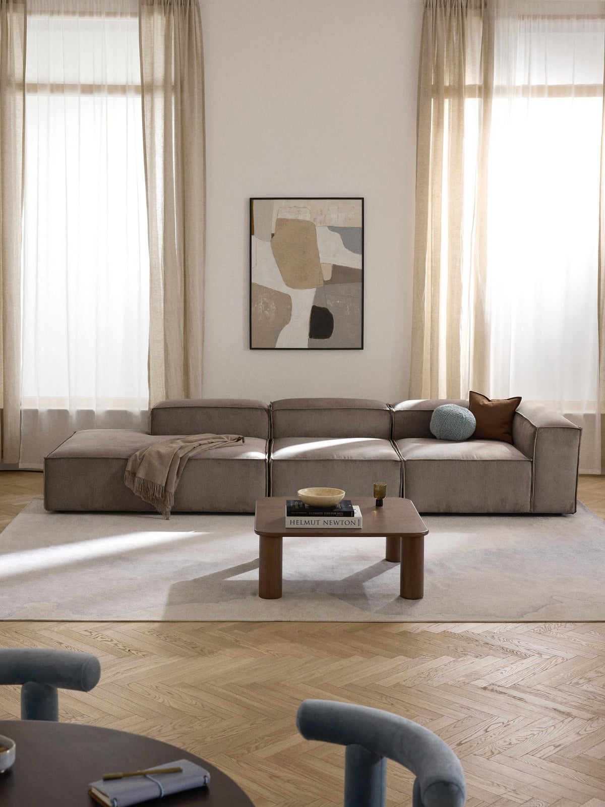 Simpales Lennon Ottoman Module, Corduroy