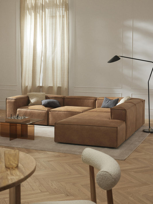 Simpales Lennon Ottoman Module, Leather