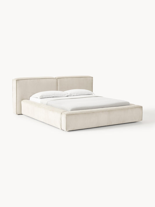Simpales Lennon Storage Bed, Upholstered in Corduroy