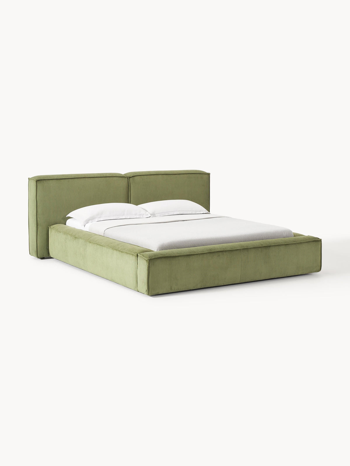 Simpales Lennon Storage Bed, Upholstered in Corduroy