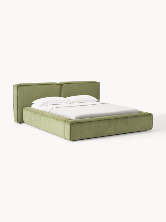 Simpales Lennon Storage Bed, Upholstered in Corduroy