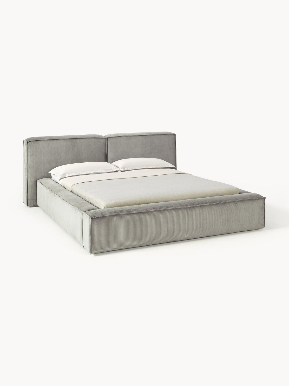 Simpales Lennon Upholstered Bed, Corduroy