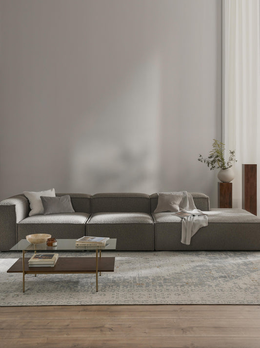 Simpales Lennon XL Modular Ottoman, Bouclé