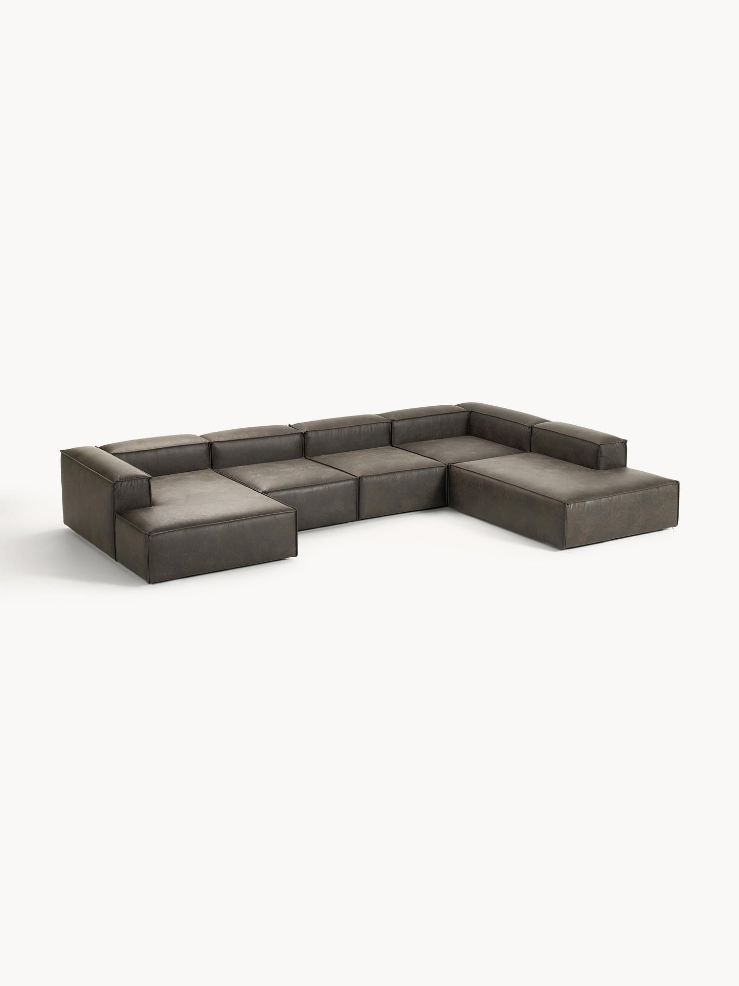 Simpales Lennon XL Modular Sofa, Leather