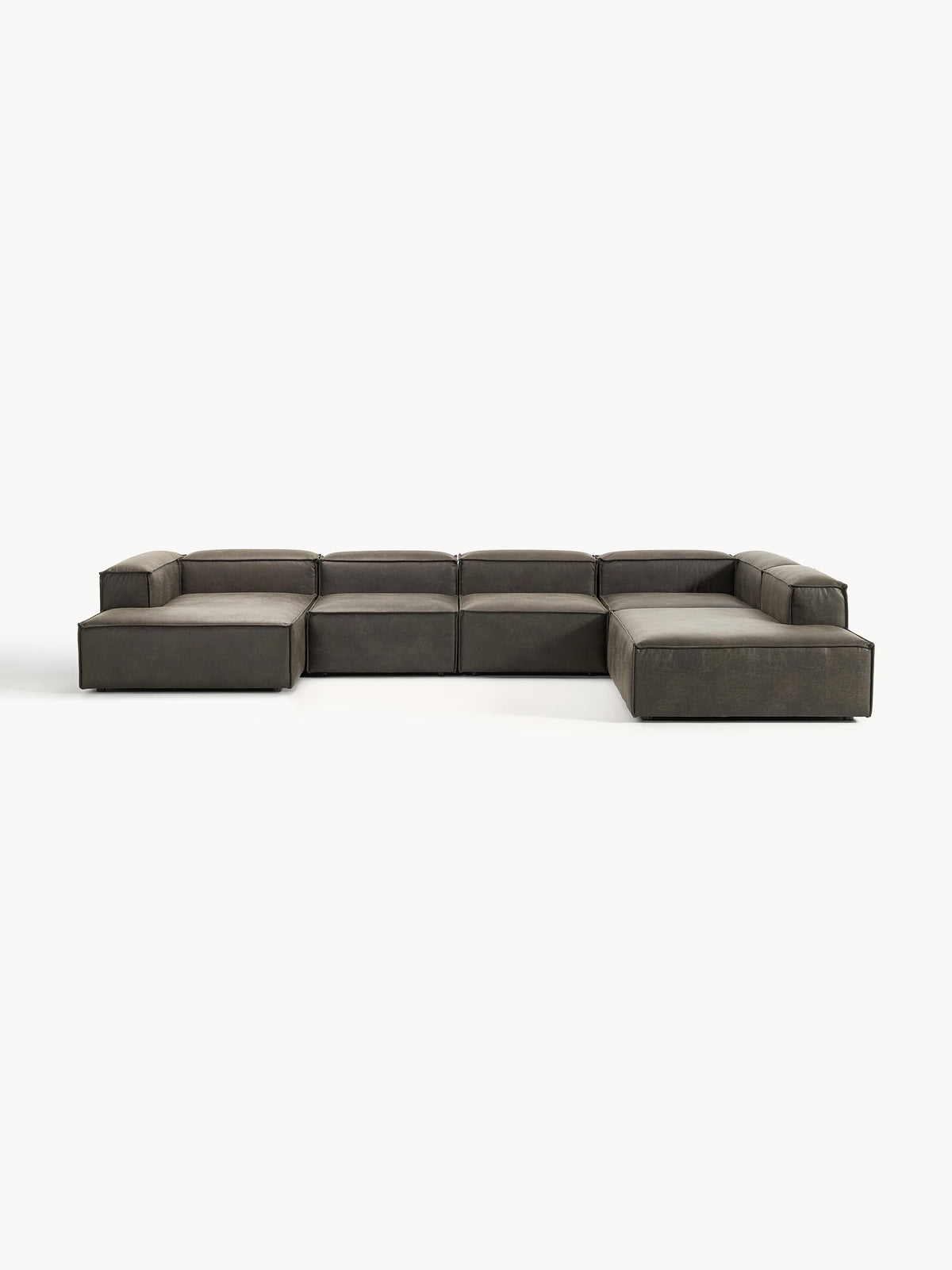 Simpales Lennon XL Modular Sofa, Leather