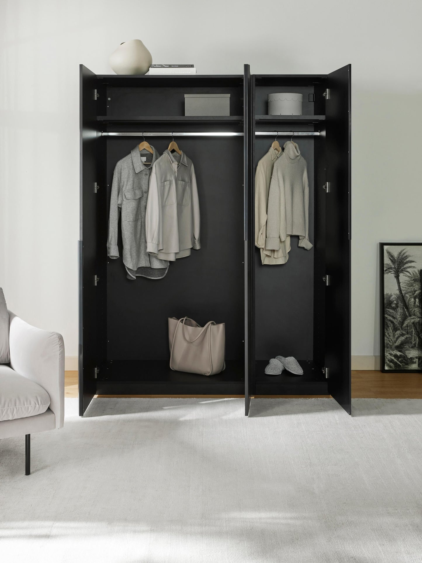 Simpales Leon Modular Wardrobe, Hinged-Door, 150 cm Wide, in Various Sizes