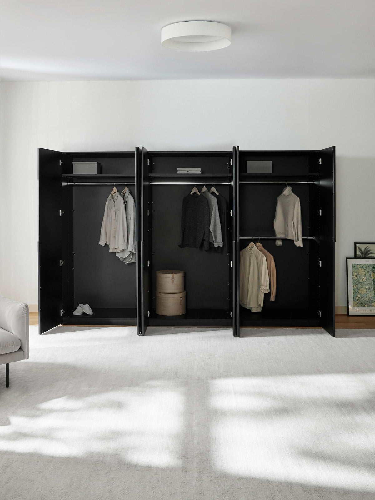 Simpales Leon Modular Wardrobe, Hinged-Door, 300 cm Wide, in Various Sizes