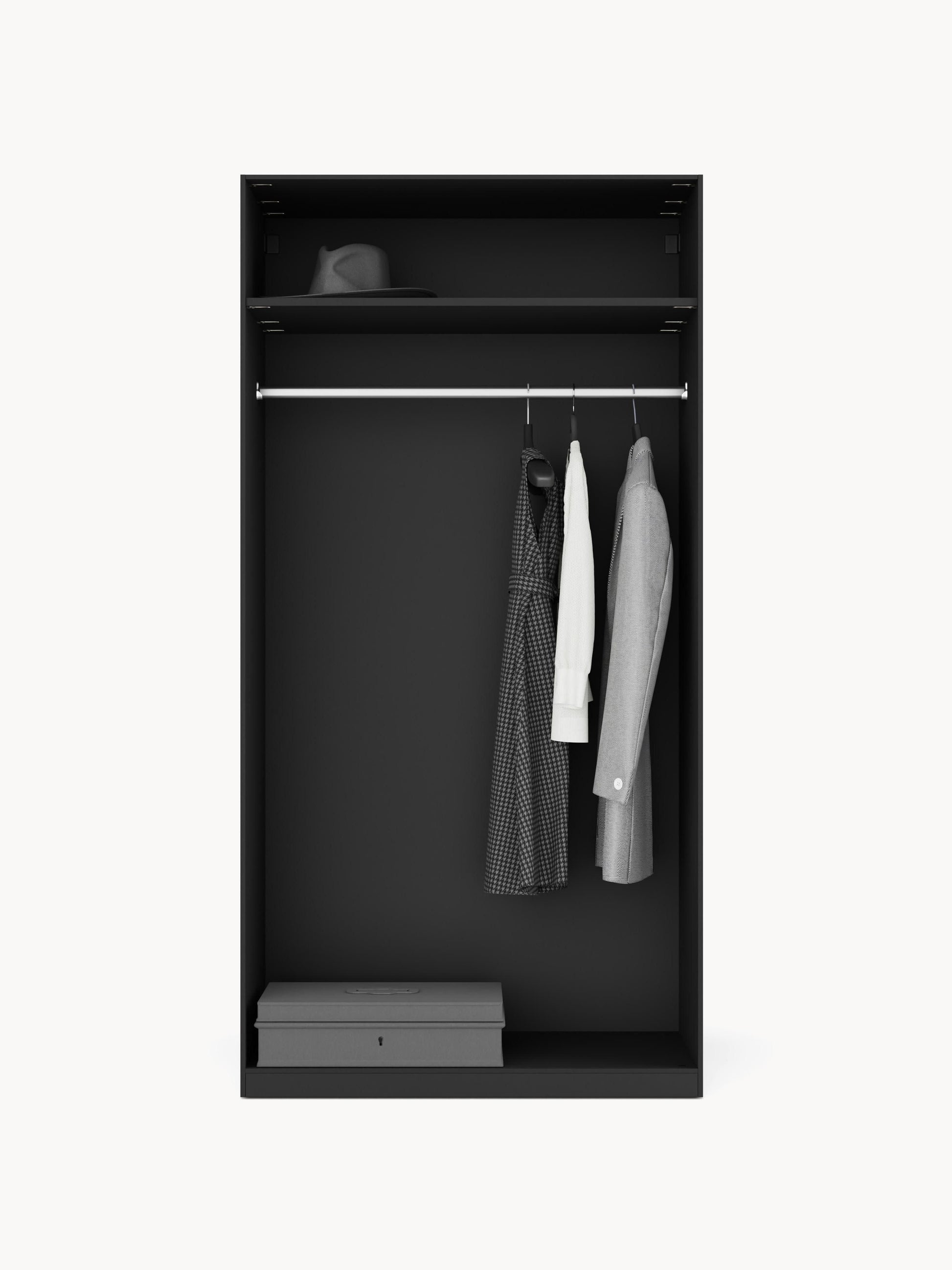 Simpales Leon Modular Wardrobe with Hinged Doors, 100 cm Wide, in Various Sizes