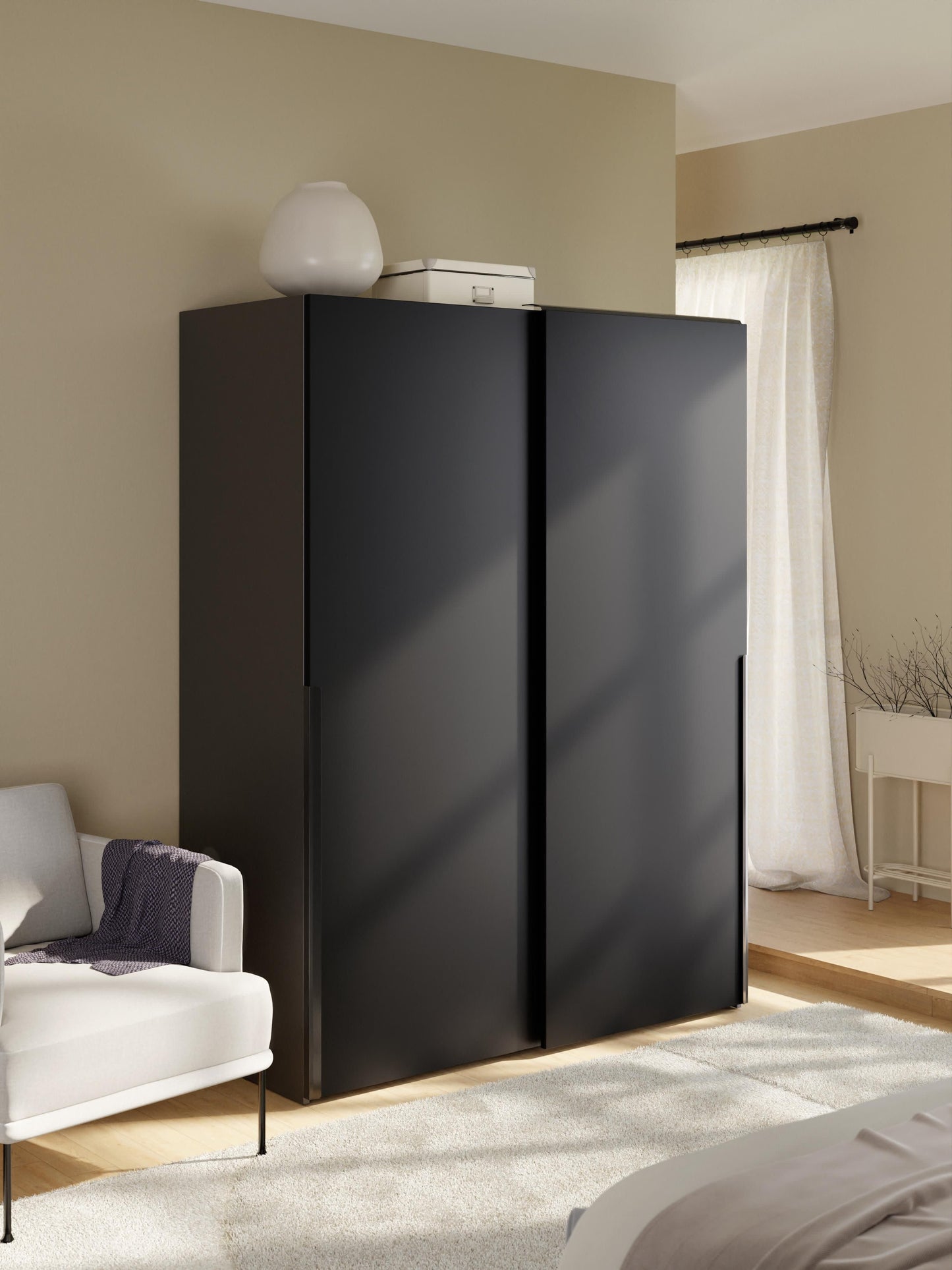Simpales Leon Modular Wardrobe with Sliding Doors, 150 cm Wide, in Various Sizes