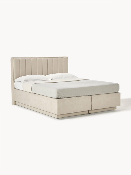 Simpales Livia Bed with Box Spring and Storage