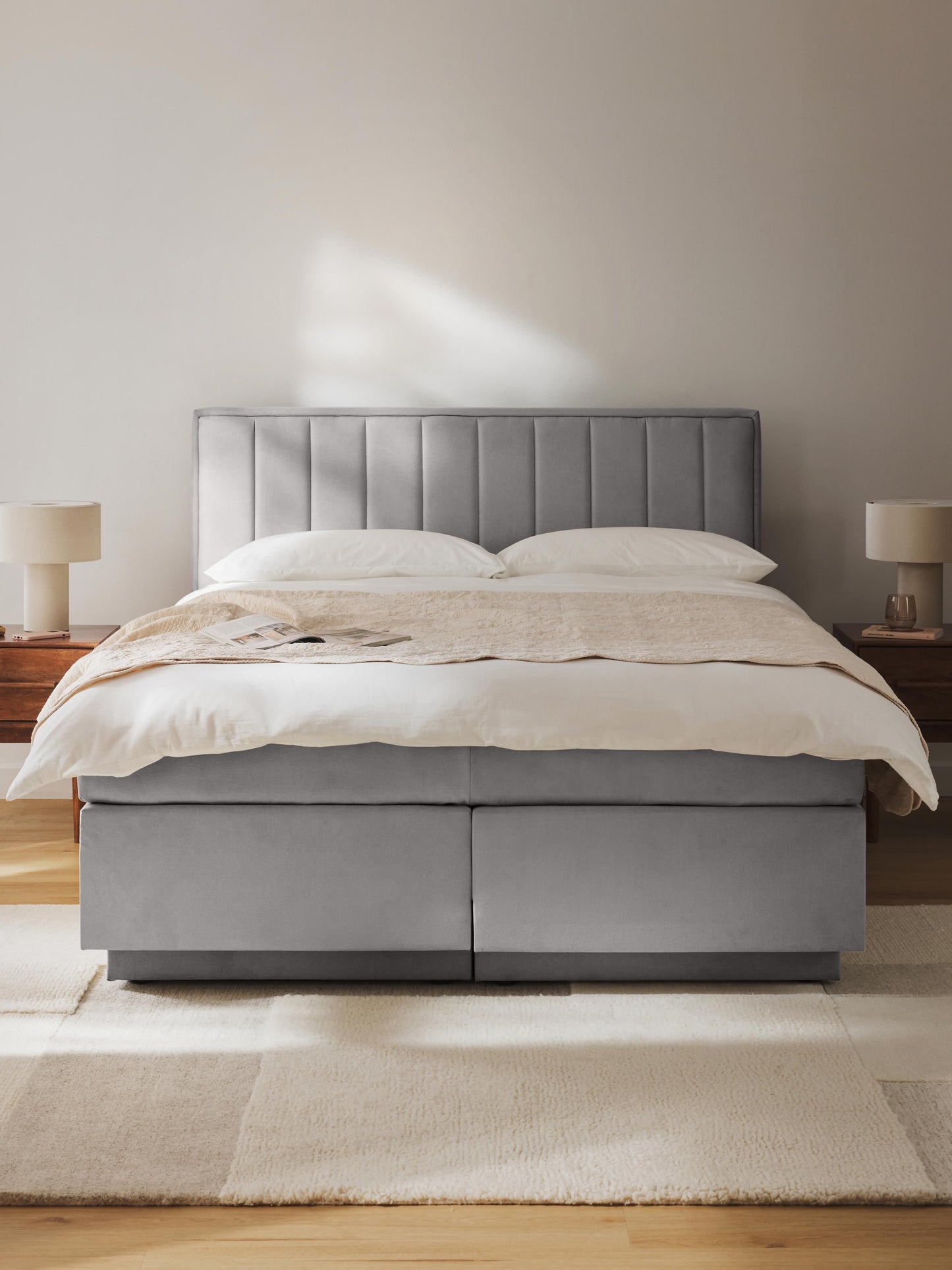 Simpales Livia Bed with Box Spring and Storage