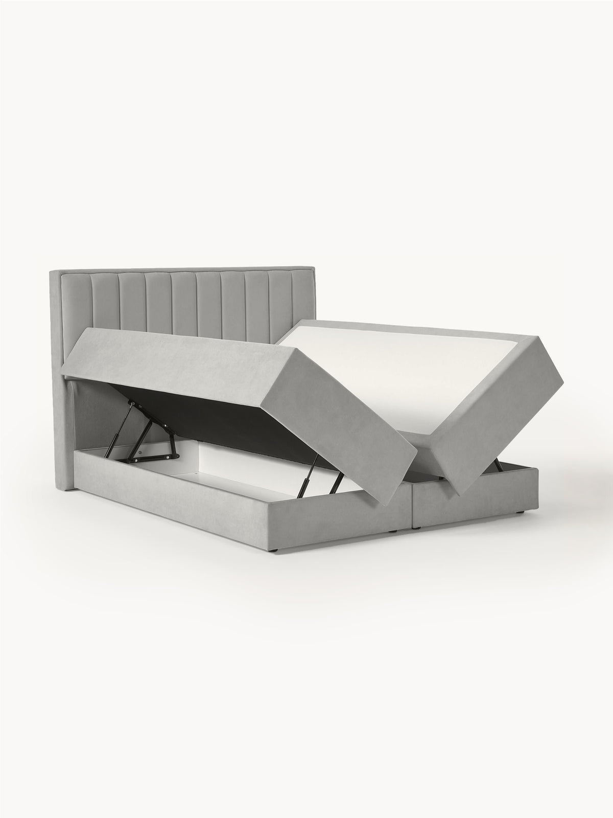 Simpales Livia Bed with Box Spring and Storage