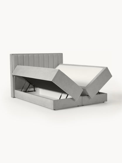 Simpales Livia Bed with Box Spring and Storage