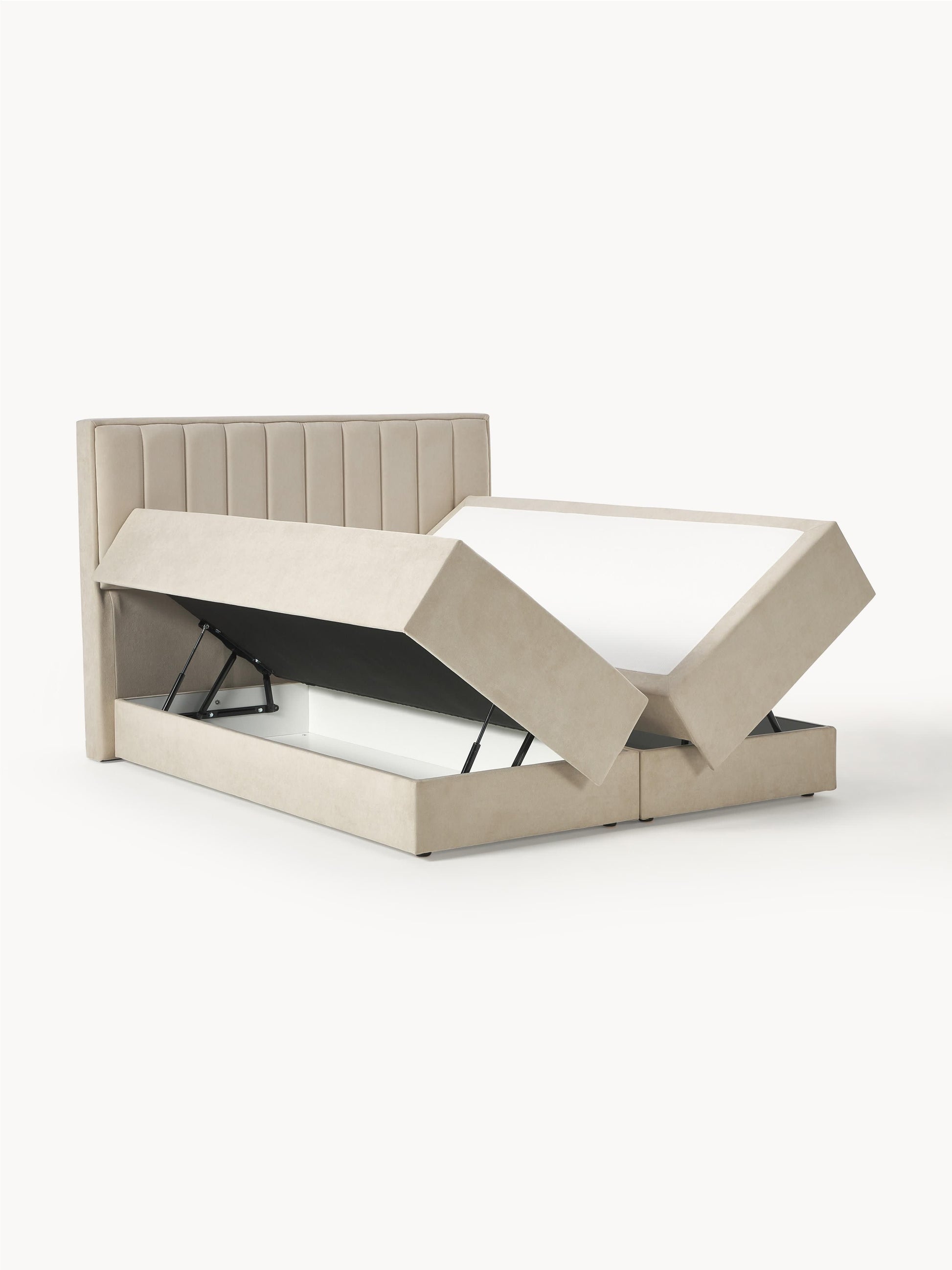 Simpales Livia Bed with Box Spring and Storage