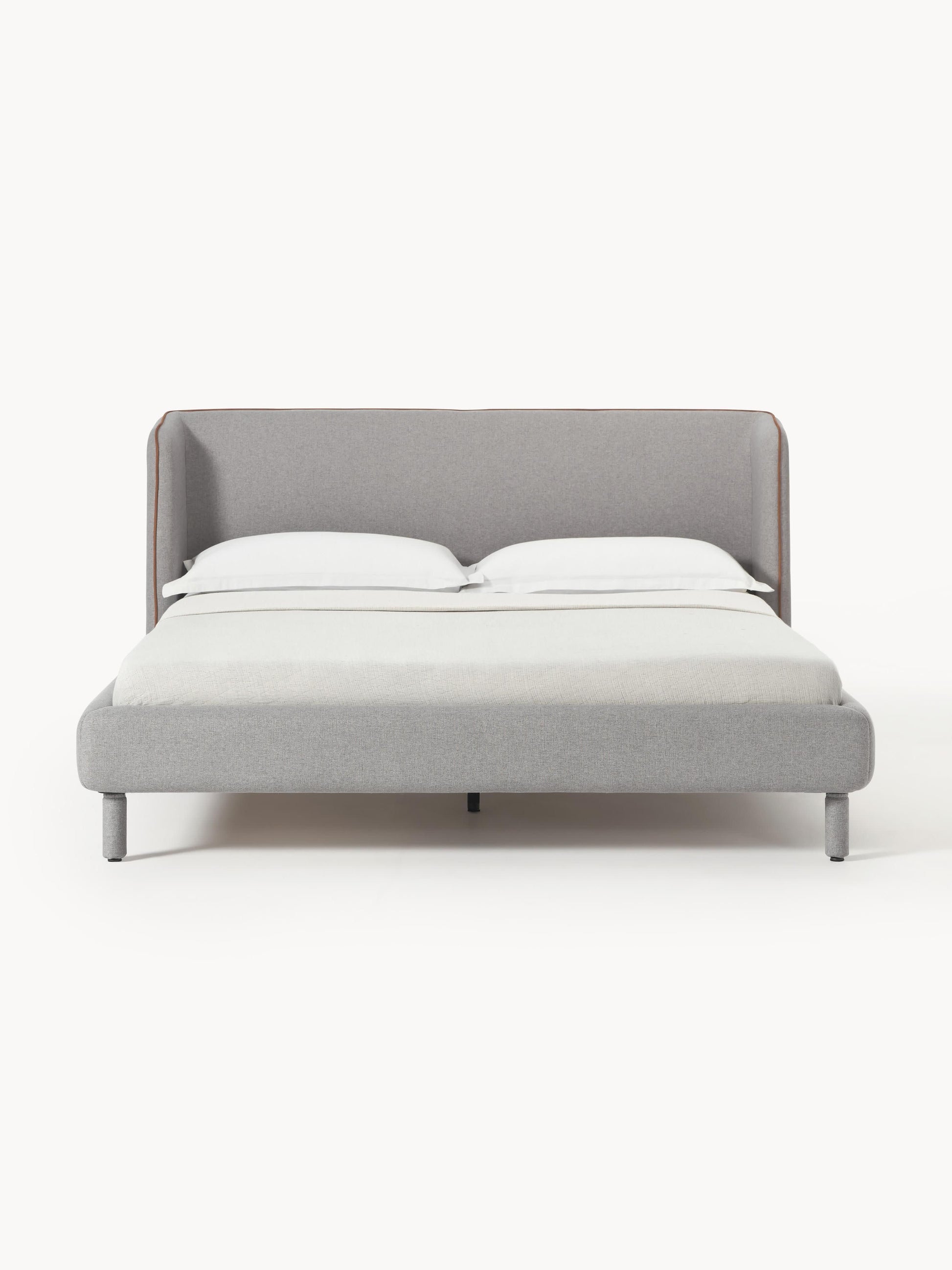 Simpales Luma Bed with Headboard, Upholstered