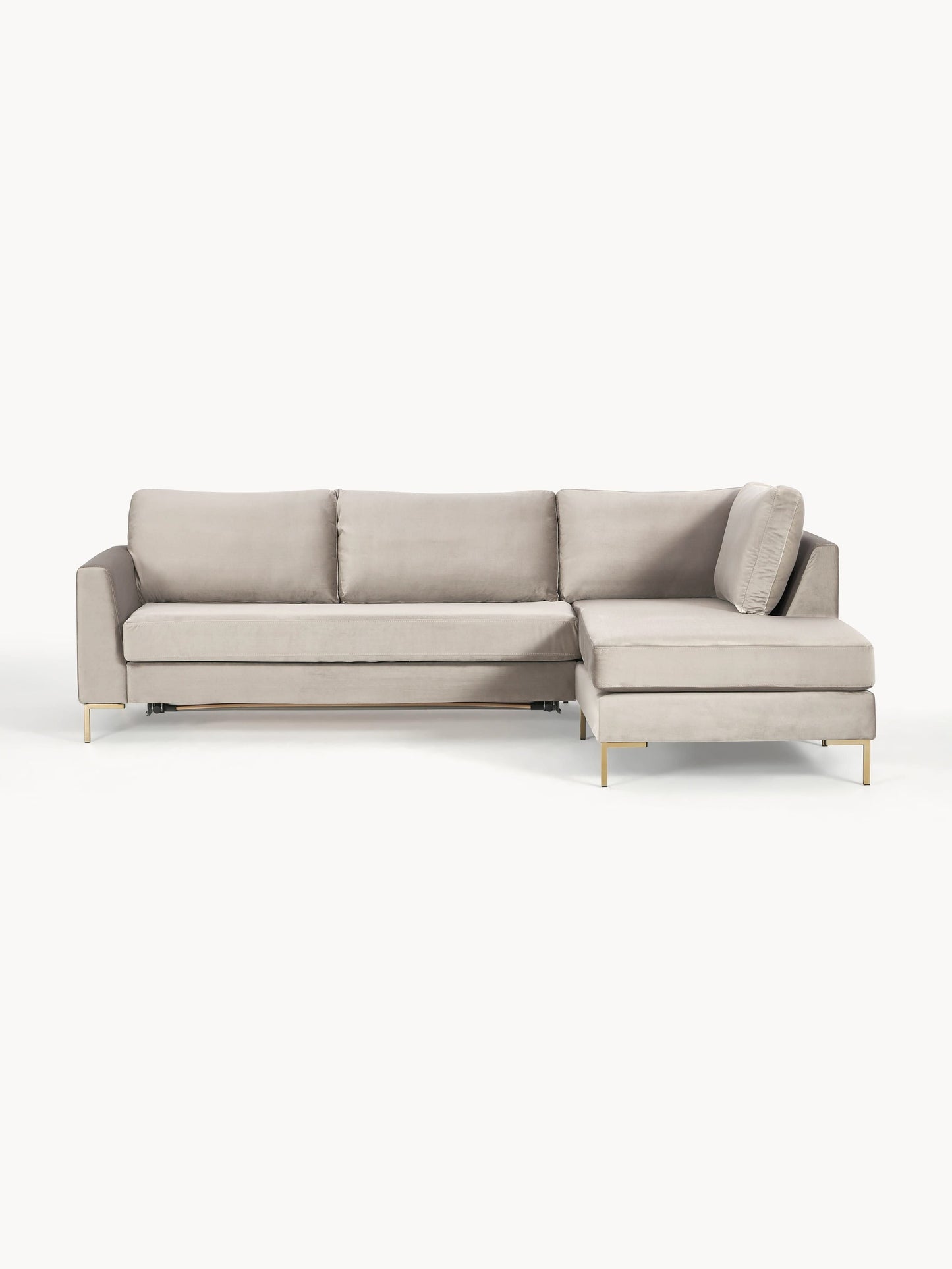 Simpales Luna Sofa Bed in Velvet with Mattress, 3-Seater