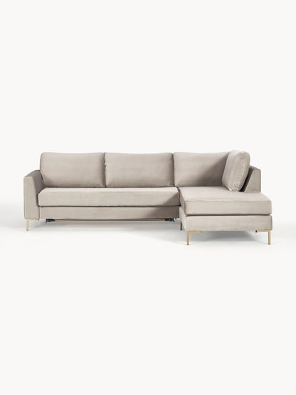 Simpales Luna Sofa Bed in Velvet with Mattress, 3-Seater