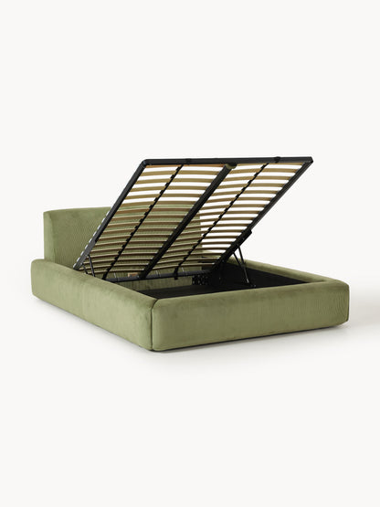 Simpales Melva Bed with Storage, Upholstered