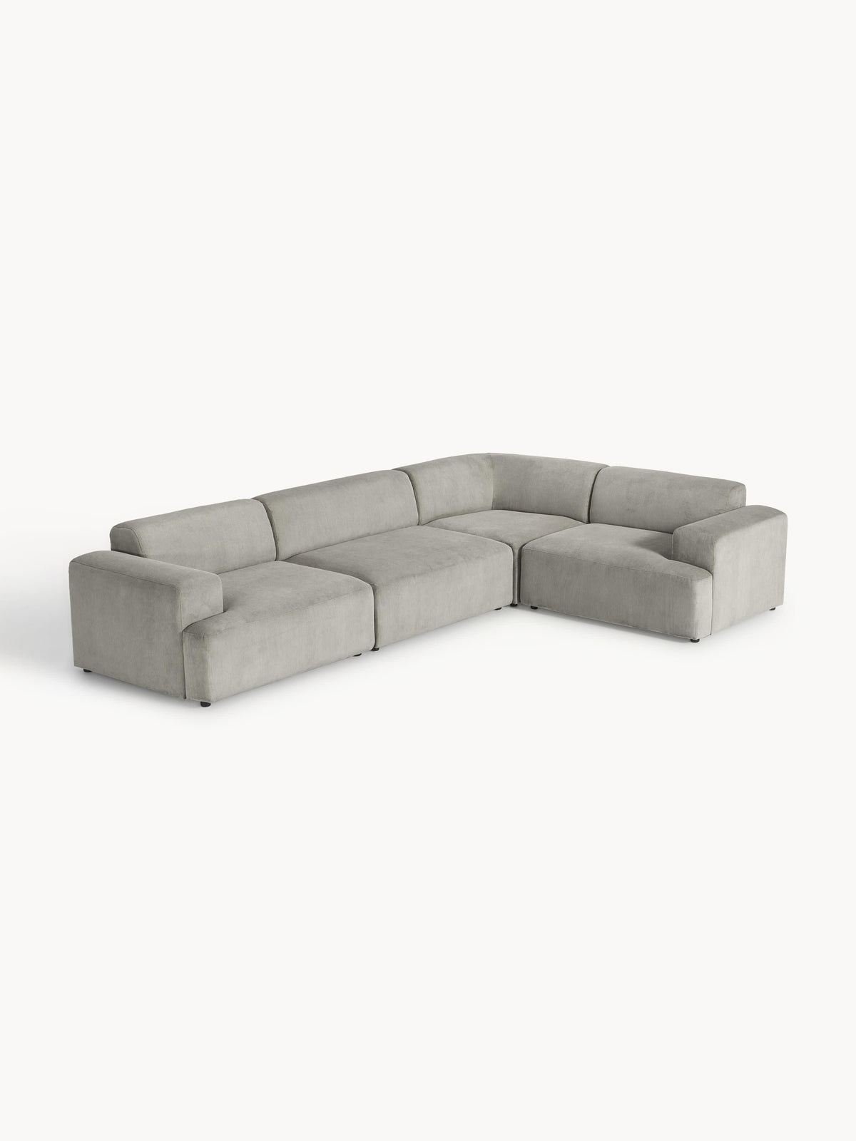 Simpales Melva Corduroy Corner Sofa (4-Seater), Large