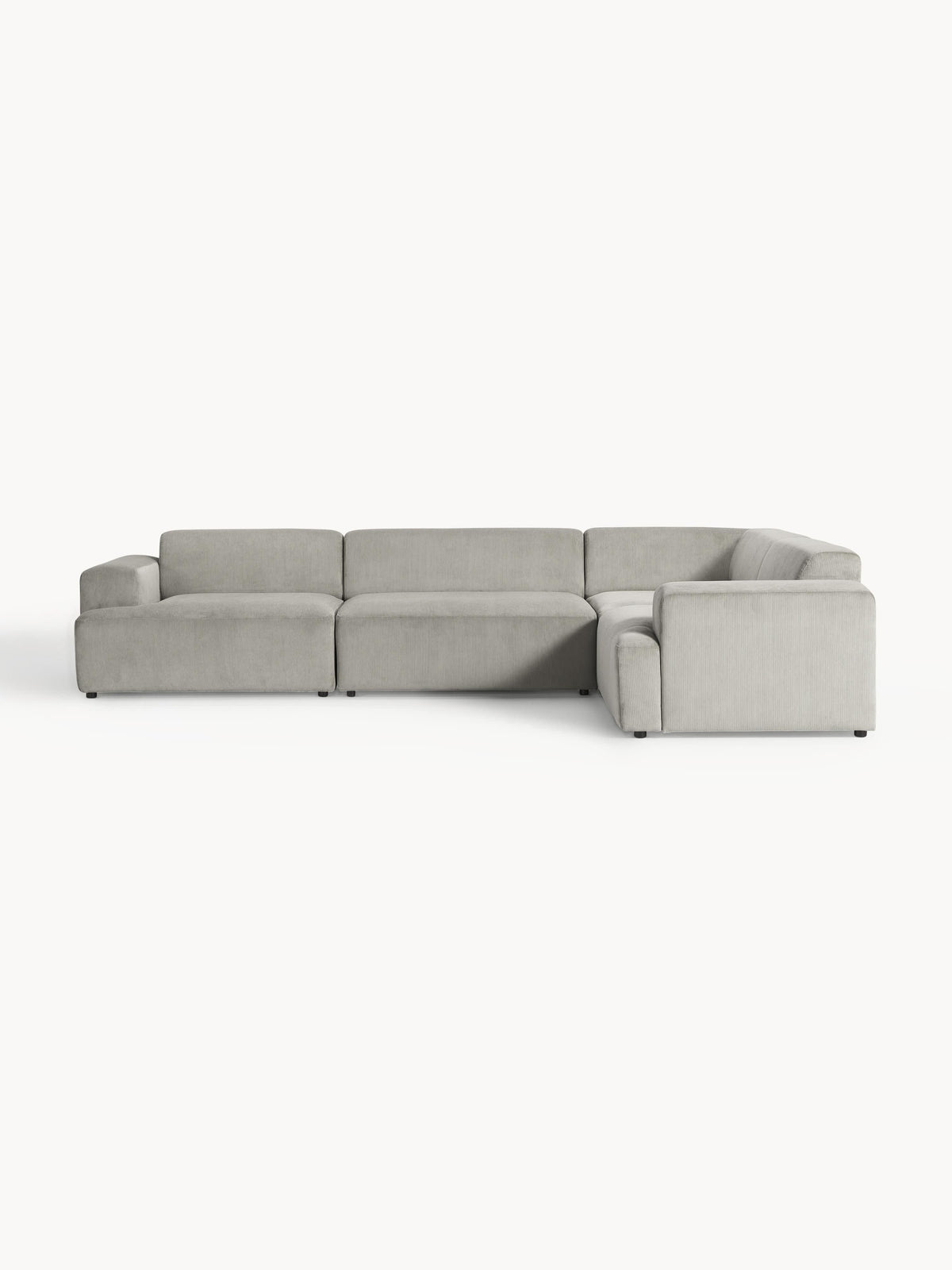 Simpales Melva Corduroy Corner Sofa (4-Seater), Large