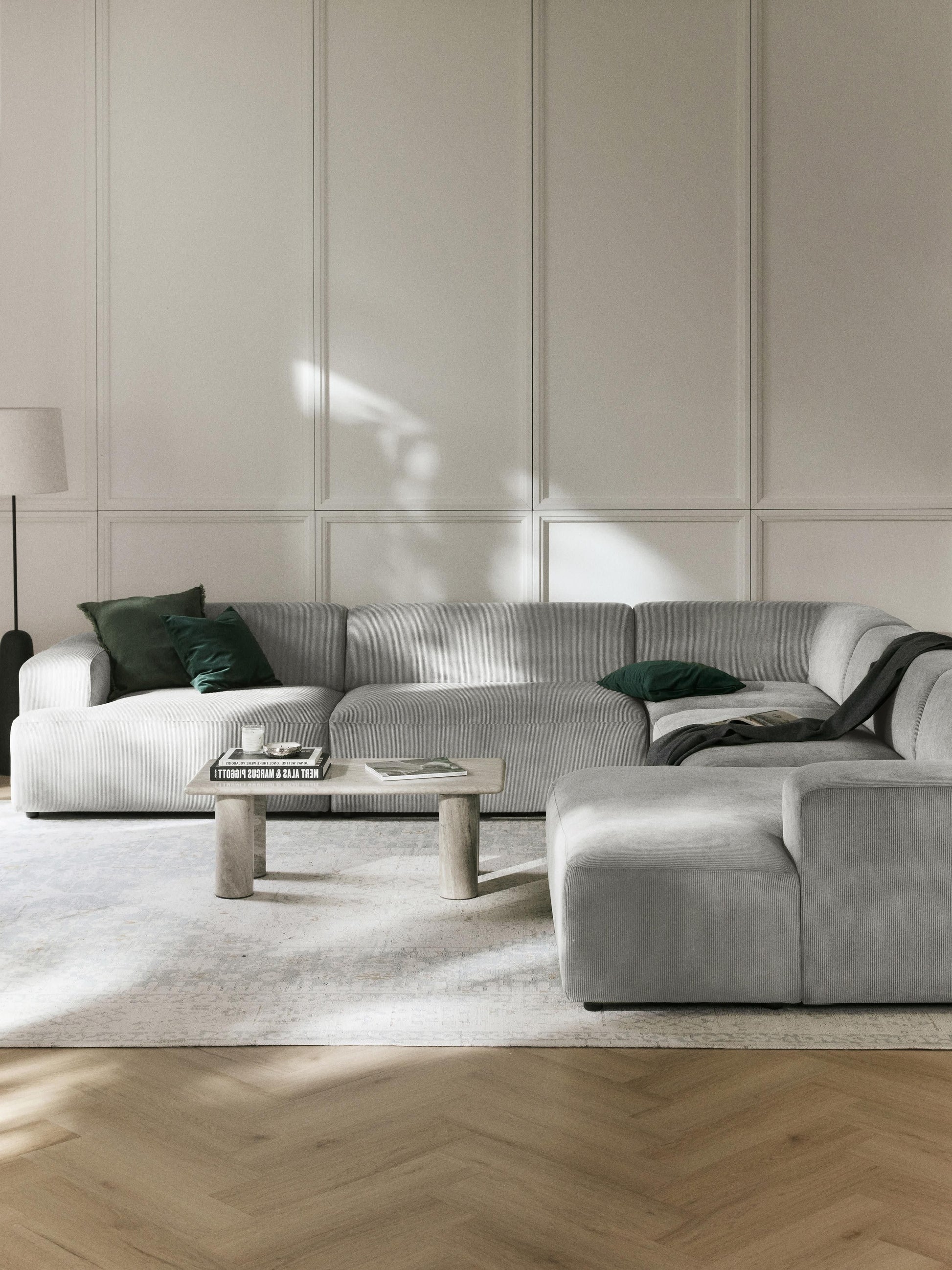 Simpales Melva Corduroy Corner Sofa, XL