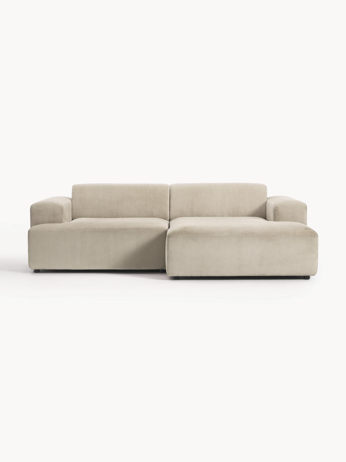 Simpales Melva Corner Sofa in Corduroy, 3-Seater