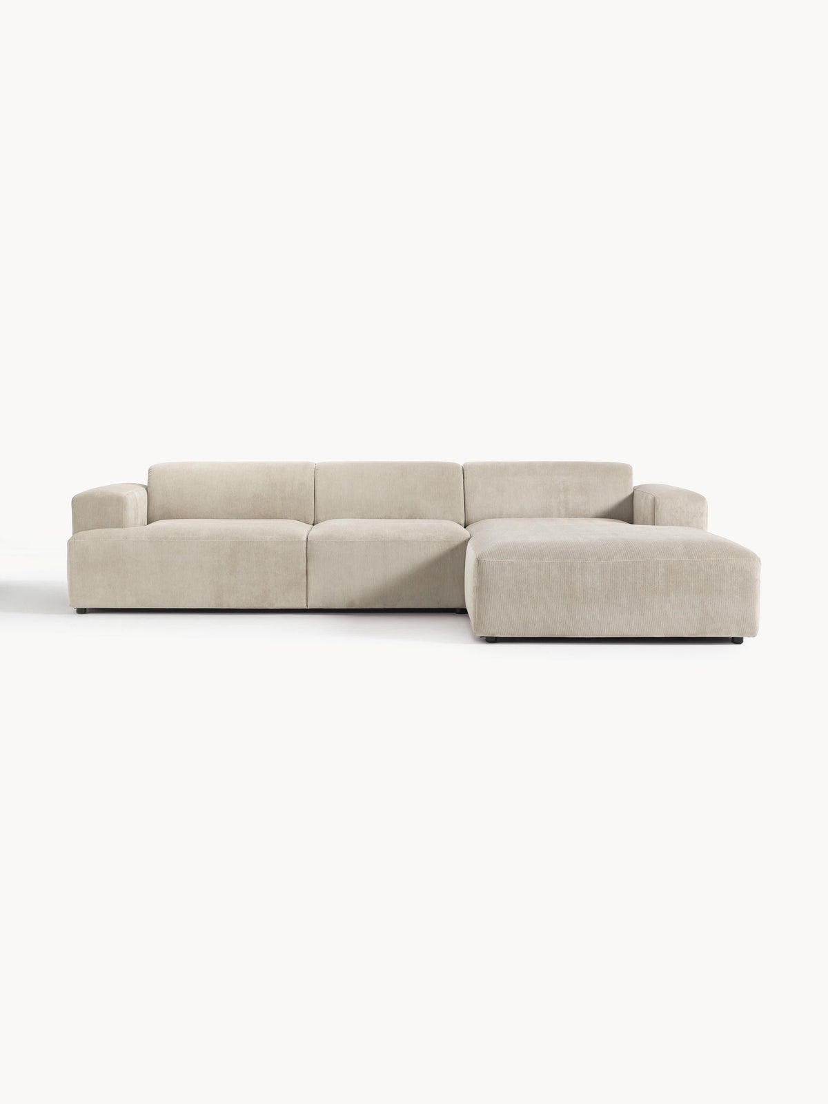 Simpales Melva Corner Sofa in Corduroy, 4-Seater