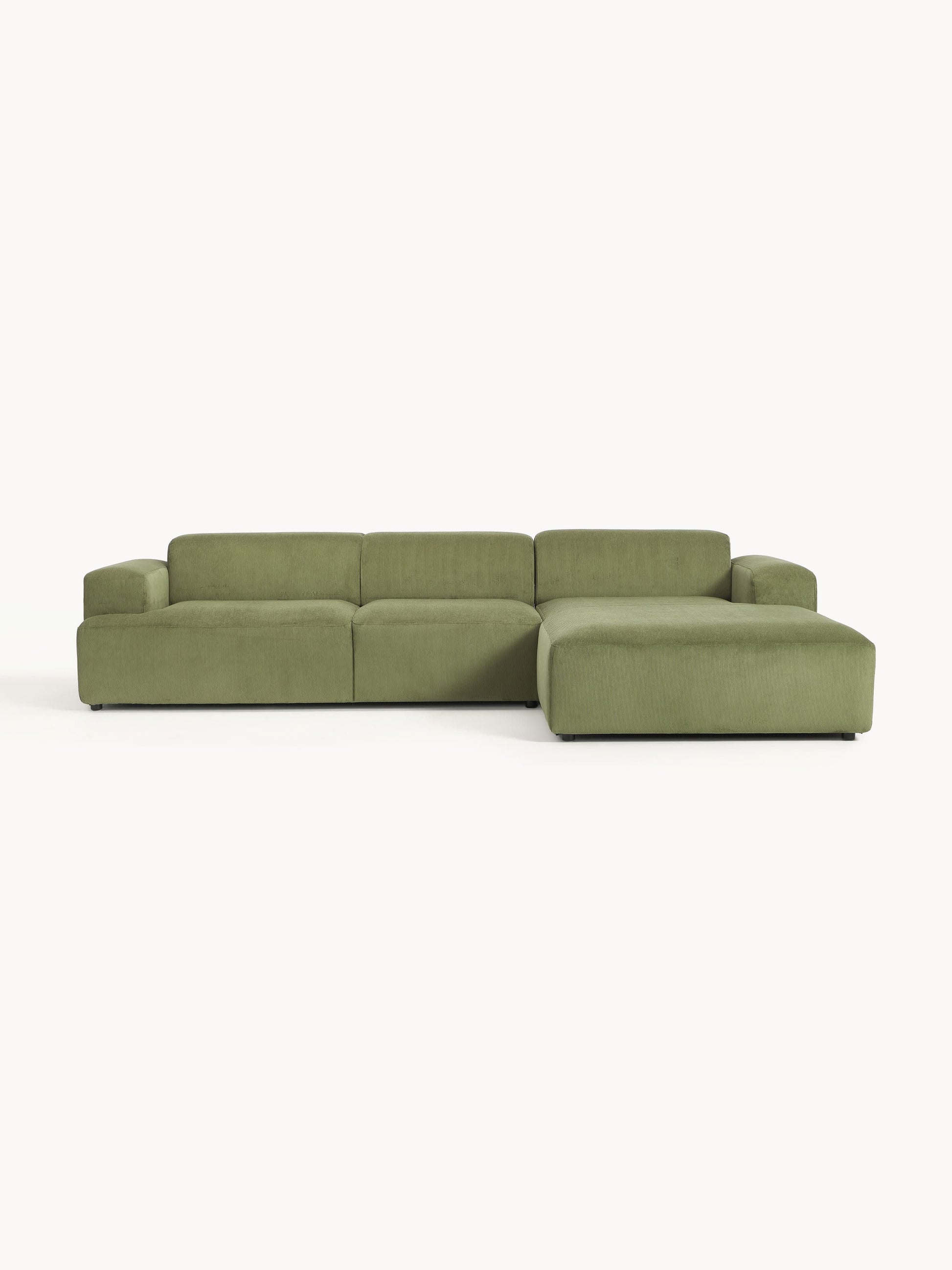 Simpales Melva Corner Sofa in Corduroy, 4-Seater