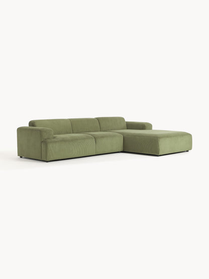 Simpales Melva Corner Sofa in Corduroy, 4-Seater