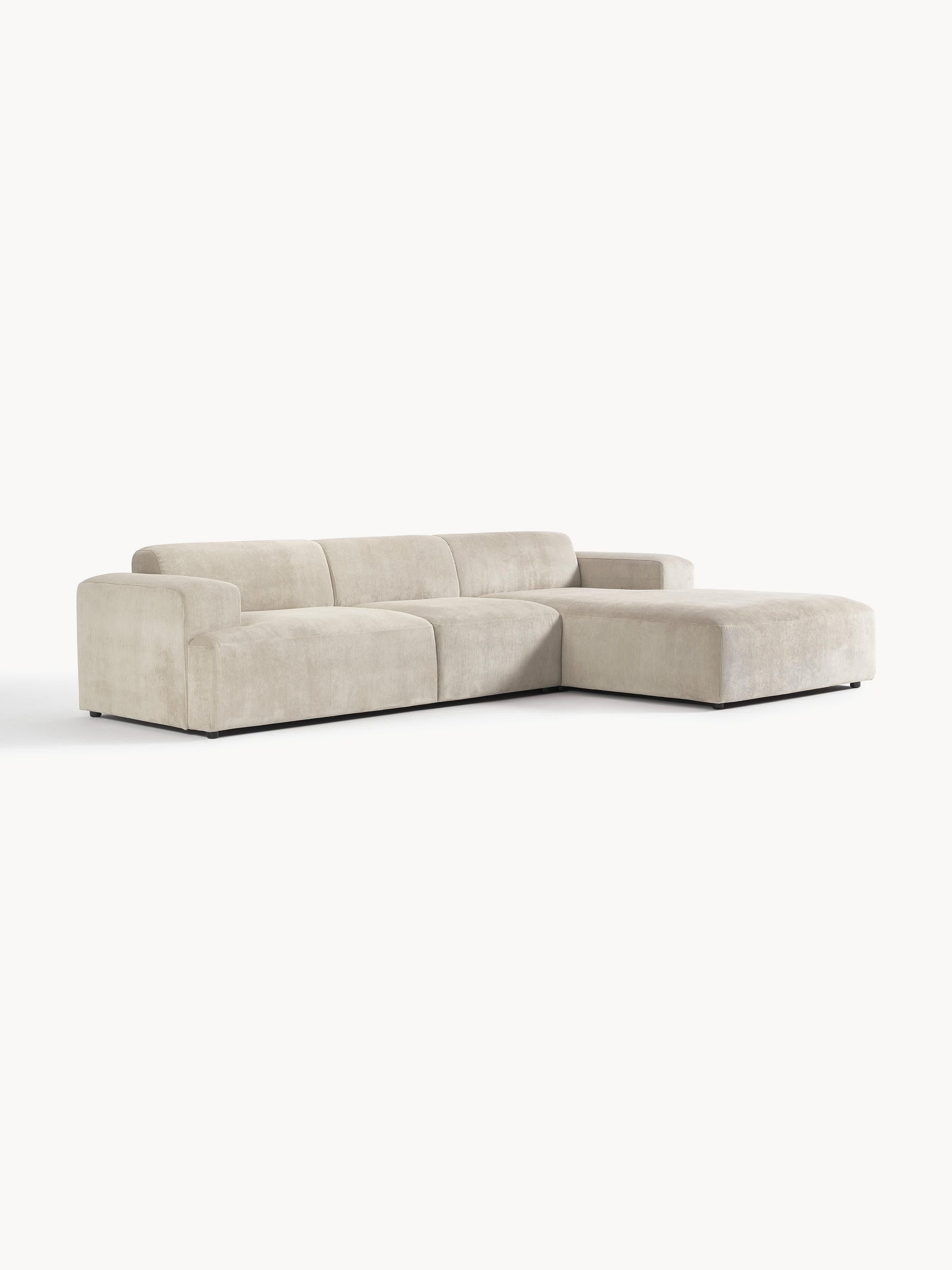 Simpales Melva Corner Sofa in Corduroy, 4-Seater