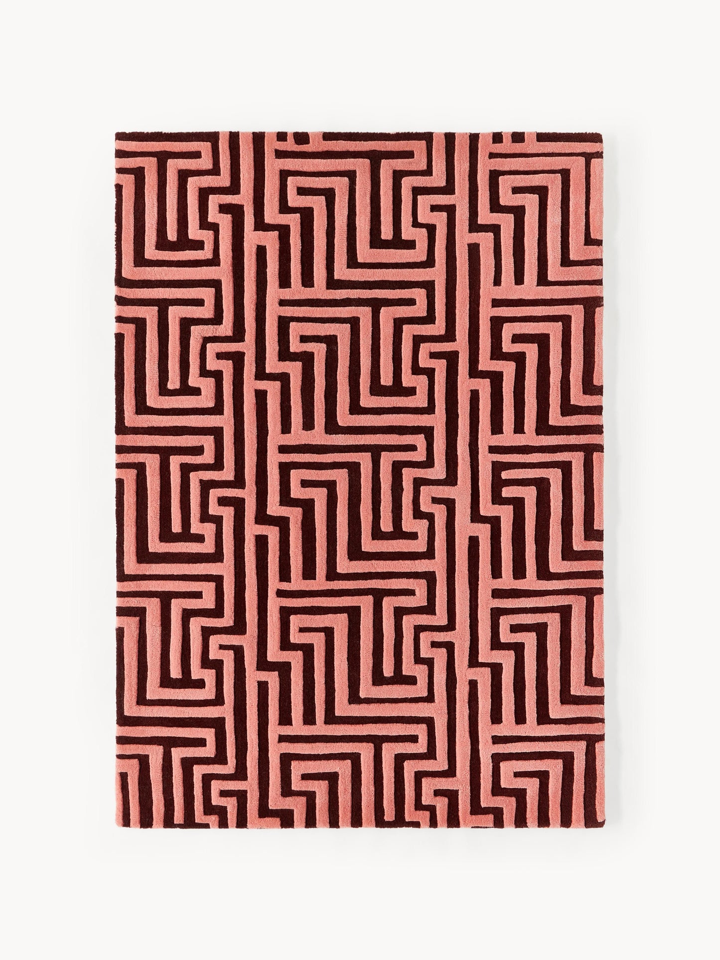 Simpales Monty Wool Rug, Hand-Tufted, with Raised High-Low Texture