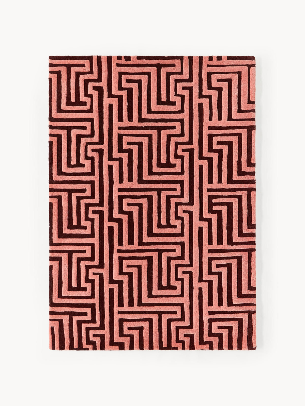 Simpales Monty Wool Rug, Hand-Tufted, with Raised High-Low Texture