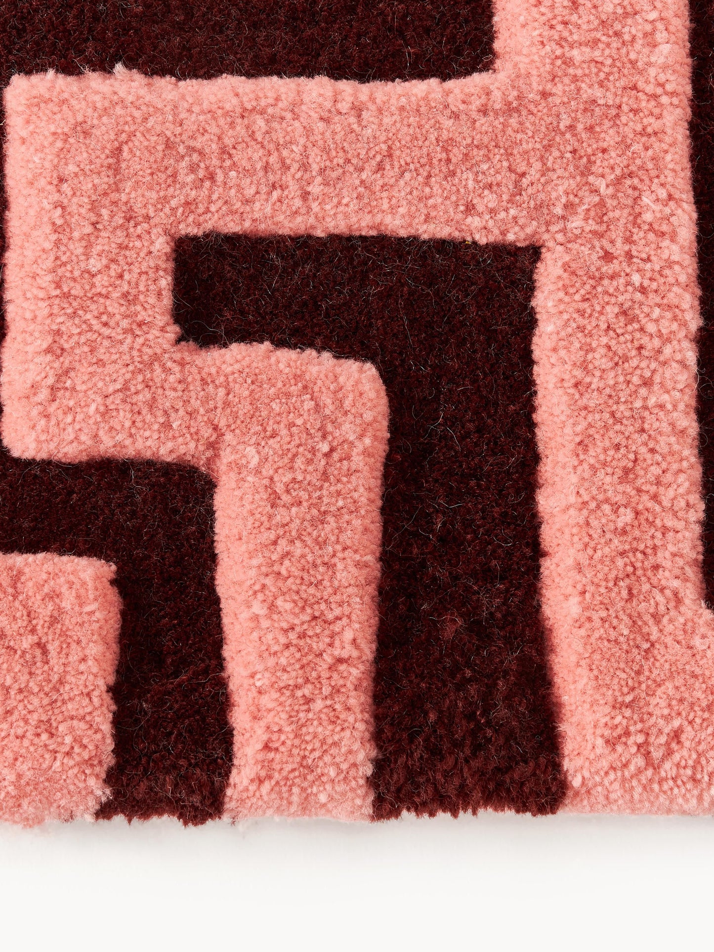 Simpales Monty Wool Rug, Hand-Tufted, with Raised High-Low Texture