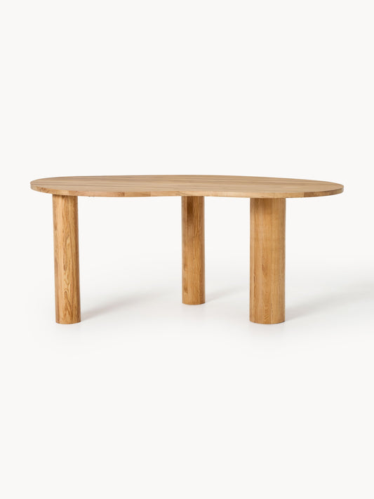 Simpales Naruto Dining Table with Organic Shape, Oak, in Various Sizes