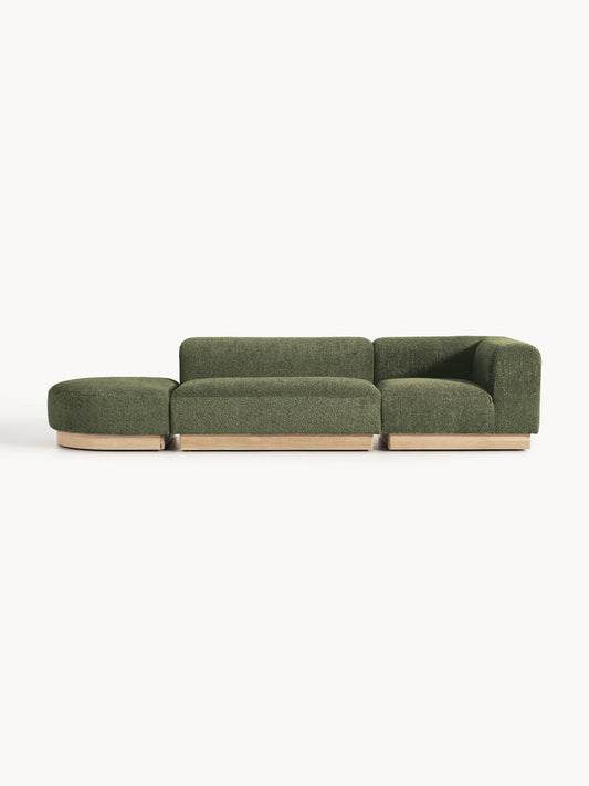 Simpales Natalie Modular Ottoman with Stool, Teddy Bouclé (Left/Right)