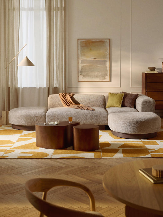Simpales Natalie Teddy Bouclé Modular Corner Sofa