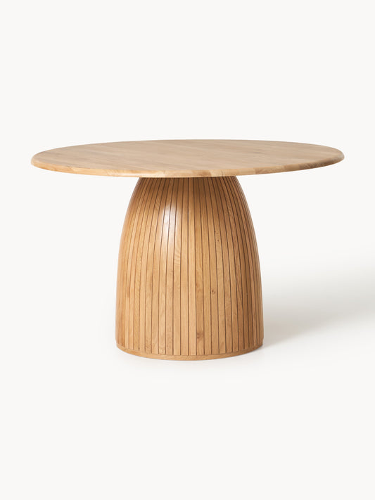 Simpales Nelly Dining Table, Round with Fluted Texture, in Various Sizes
